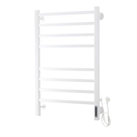 Domoterm electric heated towel rail "Quadro" P8, 500x800 mm, right, white matte
