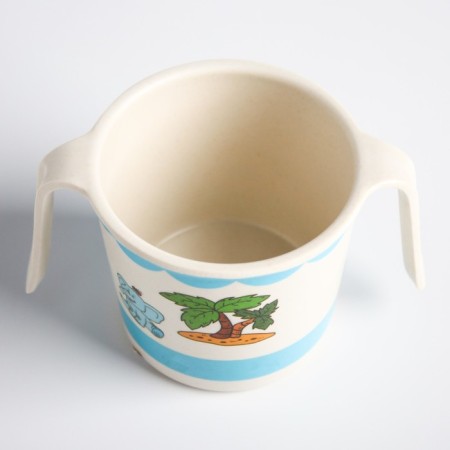 Bamboo nursery mug with handles, 170 ml., Color and pattern mix-2