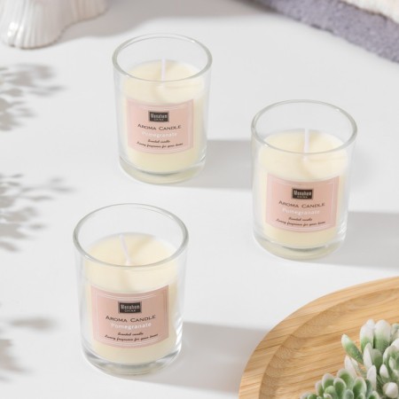 Набор свечей ароматических "Aroma Candle", гранат, 3 шт-1