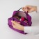 Cosmetic bag, 2 parts on zippers, purple color