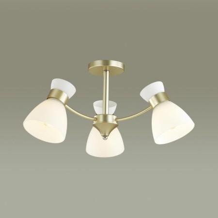 Wilma chandelier, E27 3x40W, color matte gold, white-2