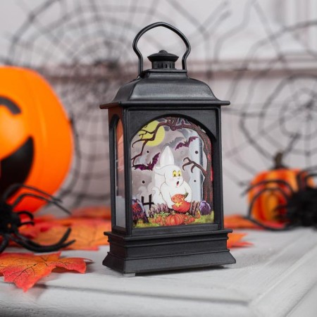 LED figure "Ghost Lantern" 7 × 12.5 × 4 cm, plastic, batteries AG13x3, glow warm white-1