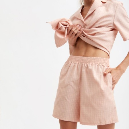 Female pajamas (shirt, shorts) minku: Home Collection color peach, size 52-4
