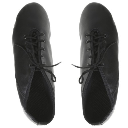 Jazovs are low, genuine leather, insole length 22 cm, black color-7