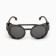 Sunny glasses Round, UV 400, leather curtains, pipe 14.1 cm, width 12.1 cm, lens 5.2 x 5 cm, Cher