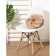The pillow is "Ethel", d = 33cm, dark beige color, velor