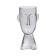 Glass Vase "Face", 12 × 11 × 23.5 cm, transparent color
