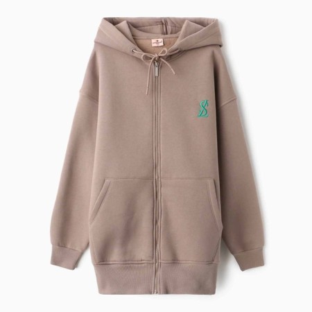 Women's sweatshirt was launched, brown color. ONE Size (42-50)-6