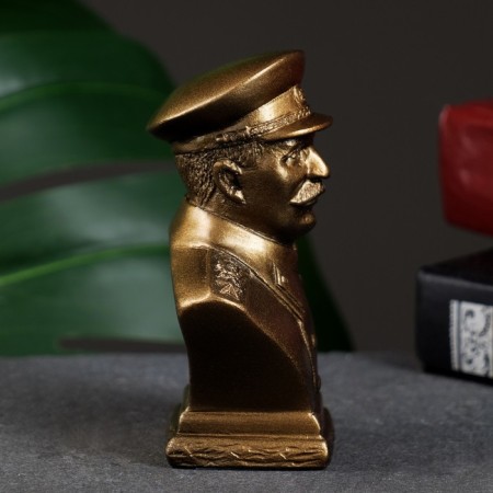 Bust Stalin 9x7cm, bronze / marble baby-1