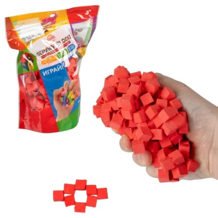Designer - Gummy Blocks plasticine, red-1