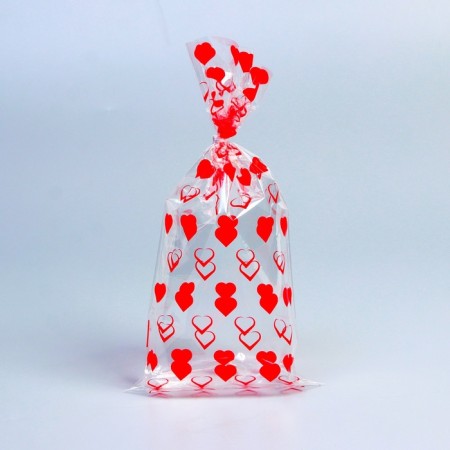 Package packing bopp, "heart" 15*30 cm set 50 pcs-2