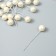 Decor for creativity "Ball white pearl" d = 1.2 cm set 25 pcs 6x1.2x1.2 cm