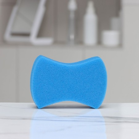 Bath sponge for the body "Sunset", 13 × 9 × 4 cm, blue color