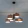 Suspended chandelier Citilux "Form" CL428261, 6x60W, E27, brown color