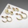 Earrings "Kaffa" star, color gold, set of 9 pcs.
