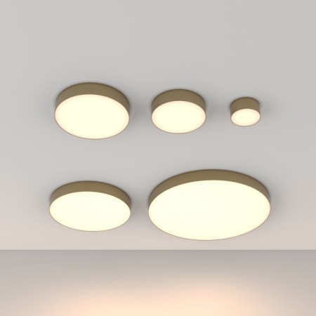 Technical C032CL-24W3K-RD-MG, LED, 24 W, 220x220x60 mm, 1420 lm, 3000K, 2835, matte gold, matte gold-9