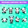 A toy on a wand "Miracle Surprise: Panda", Mix colors