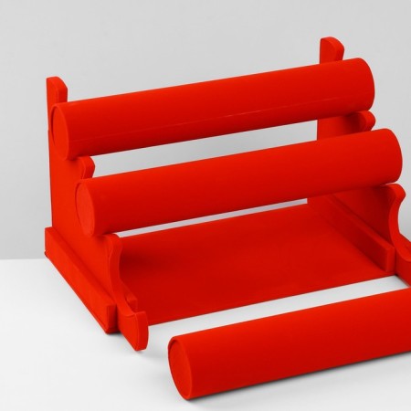 Catch for clocks, bracelets, phlock, 3 rollers, 30.5 × 17.5 × 22.5 cm, d = 5 cm, red color red-2