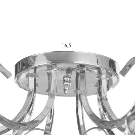 Ashley chandelier 8x40W E27 chrome 67x67x22cm-4