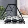 Climber Metal, glass for 3 candles "Loft. Trapezius" black 21x7x18 cm