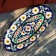 The herdgehog of Rishtan ceramics "Flowers", 24 cm, blue, mix