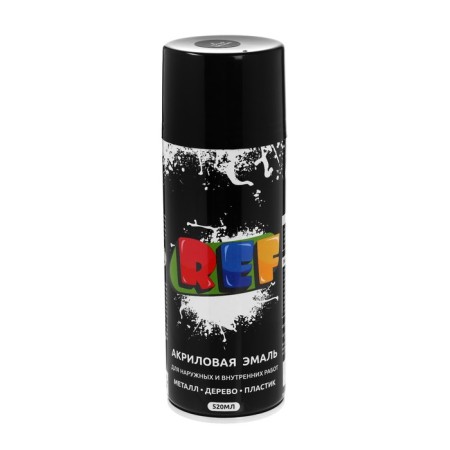 Enamel acrylic universal Ref 0004, black, matte, 520 ml