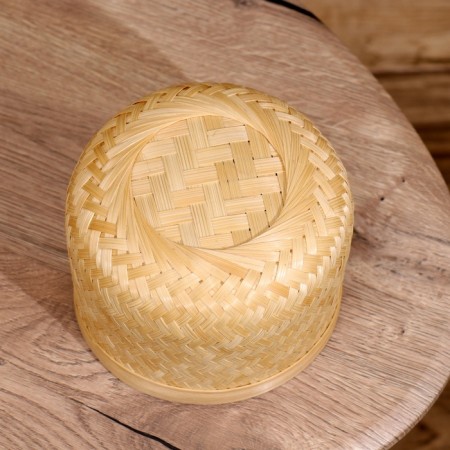 Wicker basket, from bamboo 15x15x14 cm-5