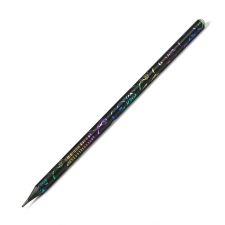 Pencil Black Score HB, black body with a pattern, sharpened, with Acrylic Straza, Mix-4