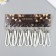 Keychain metal to the leatherette "strap" white 10x4 cm
