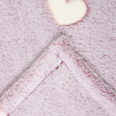 Gluming blanket 150x200cm, hearts, Velsoft 260g/m, PE100%-3
