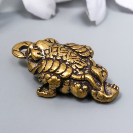 Souvenir brass "Cash toad with coin" 1.9x3.4 cm-1