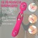 Vibrator bilateral oka-hoods, 14 modes, 22 × 4 cm, Soft silicone, pink