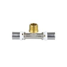 Тройник-пресс Aquasfera 8012-06, 26 мм х 1" х 26 мм, наружная резьба, латунь