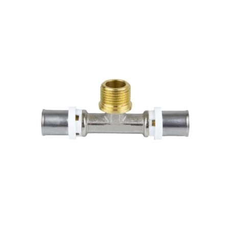 Aquasfera tee-press 8012-06, 26 mm x 1 "x 26 mm, external threads, brass