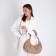 Women's bag El Masta with a zipper, beige color