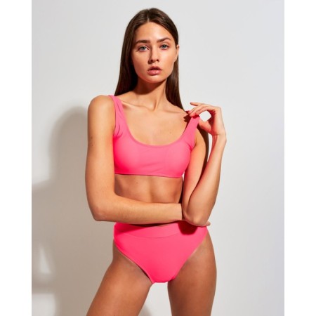 Swimsuit female separate minku "strip" color pink, size 48-3