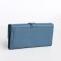 Women's wallet on the button, blue color