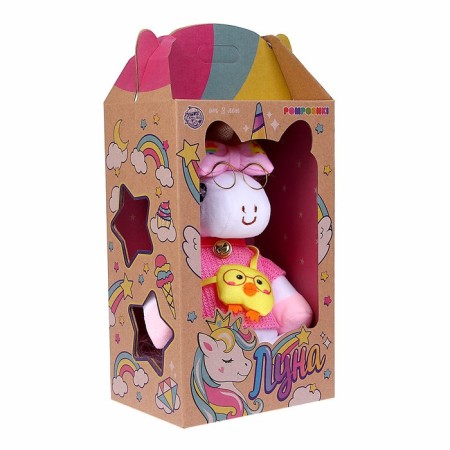 Soft toy "Unicorn Moon", in a bandage, 21 cm-4