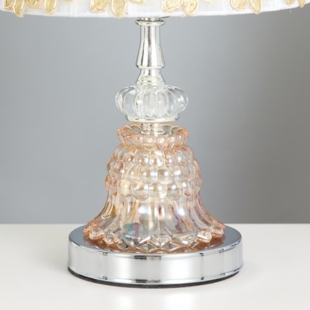 The desktop lamp with an RGB backlight "Arion" 1x40W E27 220V chrome 21x21x35 cm.-3