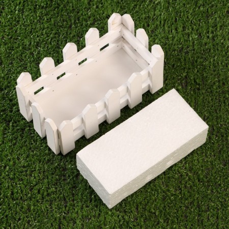 Floristic Kashpo "Edwin" White, 16x8x6cm-2