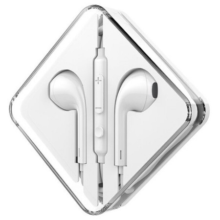 Hoco M55 headphones, wired, inserts, microphone, jack 3.5, 1.2 m, white-3