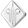 Hoco M55 headphones, wired, inserts, microphone, jack 3.5, 1.2 m, white