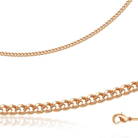 Riviera "shell weaving chain, pink gilding, 45 cm