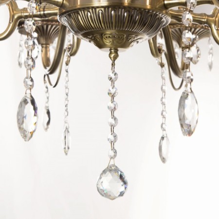 Suspended chandelier Citilux "Carmen" CL404183, 80x80x60 cm, 8x60W, E14, brown color-22