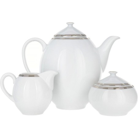 Coffee service 6/9 Opal, decor "Platinum plates", 15 items-2