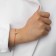 Bracelet "Brill" polyhedron, white color in silver