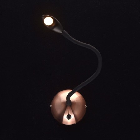 Bra "Zigen", 3W Led 3000k 240lm, black color, brass-2