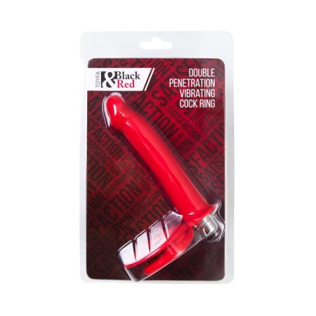 Double penetration Penet Black & Red toyfa, 19 cm, silicone, red-8