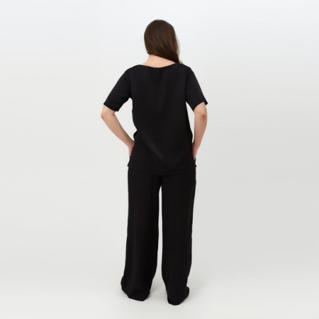 Women's costume (T -shirt, trousers) minku: enjoy color black, size 48-1