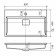 Walked shells Uperwood Barsa, 60 cm, rectangular, white